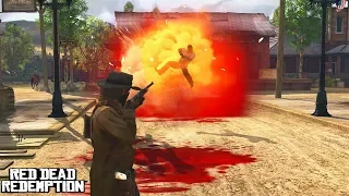 Red Dead Redemption: Epic Explosive Rifle Gameplay - Physics & Funny Moments - Compilation Vol.54