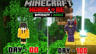 I survived 100 Days in JUNGLE ONLY world in Hardcore Minecraft (Hindi) Ep-1