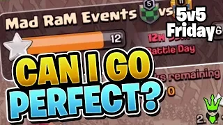 CAN I GET A PERFECT WAR BY MYSELF?! - 5v5 Friday - Clash of Clans