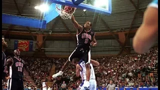 2000.09.25 - Vince Carter 13 Pts Highlights USA vs France JUMP OVER FREDERIC WEIS [Sydney Olympics]