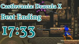 Castlevania Dracula X Best Ending Speedrun 17:33