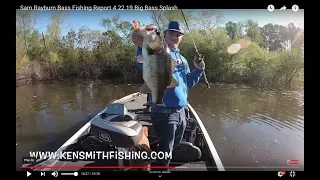 Sam Rayburn Bass Fishing Report 4 22 19 Big Bass Splash