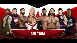 JUDGEMENT DAY & DREW  vs  JEY USO WITH CODY RHODES  SAMI ZAYN AND KEVIN OWENS || WWE 2K22