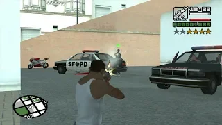 GTA San Andreas - M4 Rifle - reaching Hitman Level at the very beginning of the game - video #2