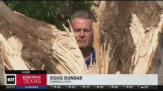 Surveying storm damage in Carrollton