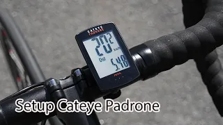 How to setup bicycle speedometer Cateye Padrone CC-PA100W / Cách cài đặt đồng hồ cateye padrone