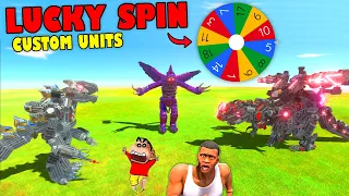 LUCKY MYSTERY SPIN BATTLES with SHINCHAN vs CHOP vs AMAAN-T in Animal Revolt Battle Sim CUSTOM UNITS