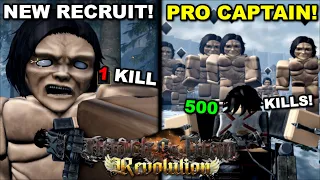 Becoming A PRO TITAN SLAYER In Roblox Attack On Titan Revolution! ...Here's what Happened!