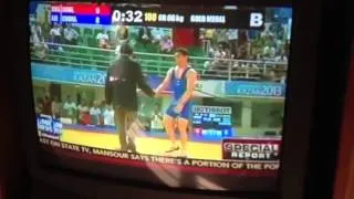 Azerbaijan wrestler can dance!