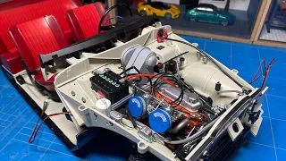 Building a 1 to 8th scale Volvo Amazon from Ixocollections Part 3 Engine bay & Interior