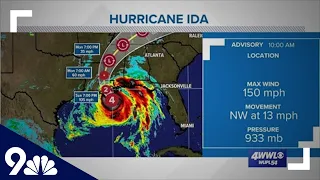 Hurricane Ida approaches Louisiana