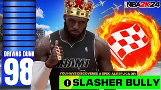 98 DRIVING DUNK "SLASHER BULLY" LEBRON JAMES BUILD IS THE MOST DOMINANT SLASHER BUILD IN NBA 2K24!!!