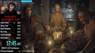 [Console World Record] Resident Evil 7 Madhouse NG+ Any% Speedrun 1:33:30 IGT