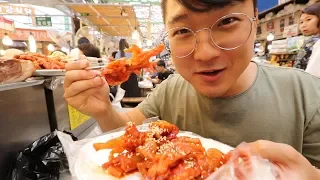 PROBANDO COMIDA DE MERCADO EN COREA