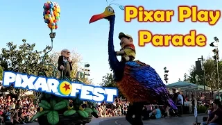 Full Pixar Play Parade with new floats during Pixar Fest at Disneyland
