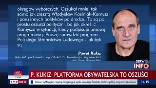 Paweł Kukiz: Wszystko na to wskazuje, że wystartujemy w wyborach z list PiS