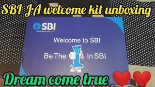 SBI JA welcome kit unboxing || Sbi ja welcome kit 2022-23 || SBI Clerk Joining gift😍 #sbi #sbiclerk