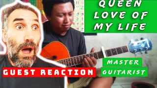 QUEEN - Love of My Life (guitar solo cover) Alip ba ta - reaction