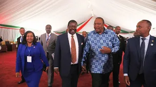 Watch how Former President Uhuru Kenyatta & Prime CS Mudavadi met in Burundi during DRC Peace Talks