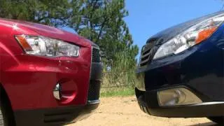 2010 Subaru Outback vs Mitsubishi  Outlander off-road review