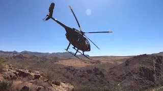 New MD530F helicopter ripping around the Arizona Mtns