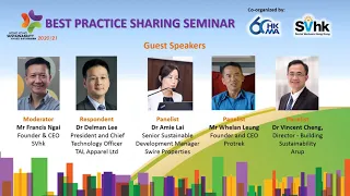 2020/21 Hong Kong Sustainability Award Best Practice Sharing Seminar (English) - 29 Oct 2020