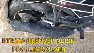 TVS APACHE RTR 200 SILENCER NOISE PROBLEM SOLVED COMPLETELY