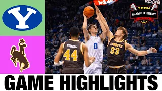 #14 BYU vs Wyoming Highlights | NCAA Men's Basketball | 2023 College Basketball