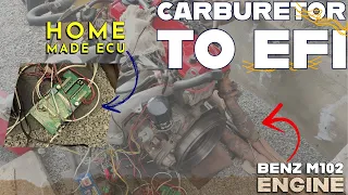 How To Convert Mercedes  Benz M102 Engine Carburetor  to EFI DIY