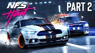 Destroying POLICE CARS in a POLICE CHASE!! (Need for Speed: Heat, Part 2)