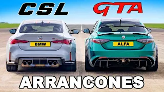 BMW M4 CSL vs Alfa Romeo Giulia GTA: ARRANCONES