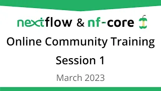 Nextflow & nf-core Online Community Training  - Session 1 (English)