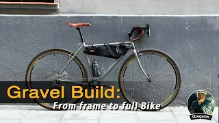 Vintage 90's cromor frame built into a custom steel gravel bike with modern 1x11 Sram components