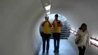 Trompet duo in Stationtunnel