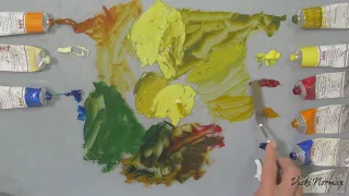 Green Gold Vicki Norman demonstrates Michael Harding Oil Paint mixes