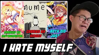 VTUBER Carried by Instrumental vs Carried by The Singers vs Both did Justice REACTION!!!!