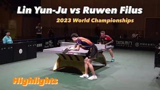 Lin Yun-Ju 林昀儒 vs Ruwen Filus | 2023 World Championships Final (R32) HD Highlights