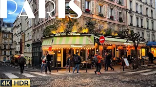 🇫🇷[PARIS 4K]WALK IN PARIS "BEAUTIFUL EVENING IN MONTMARTRE WALK"(4K 60 FPS VERSION)17/JANUARY/2024