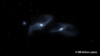 When galaxies collide! Milky Way and Andromeda collision simulation