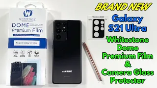 Galaxy S21 Ultra Whitestone Dome Premium Film & Camera Glass Protectors - Install & Review