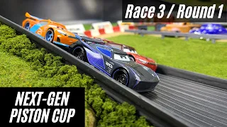 Disney Cars Next-Gen Piston Cup Featuring Jackson Storm | Race 3 - Round 1