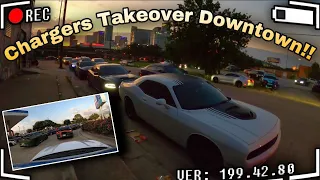 Dodge Chargers TAKEOVER Downtown Houston *FREEWAY TAKEOVER*