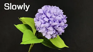 ABC TV | How To Make Easy Hydrangea Paper Flower (Slowly) - Craft Tutorial