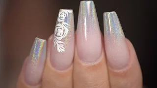 Holo Ombre with White Roses | April Ryan | Red Iguana