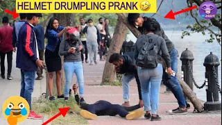 HELMET DRUMPLING ON GIRLS | YOUTUBE JOKERS | MAD REACTIONS 🤣