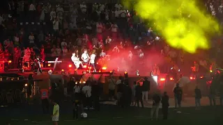 Blanco canta Finché non mi seppelliscono, Stadio Olimpico Roma. Intervallo di Roma vs Shackhtar