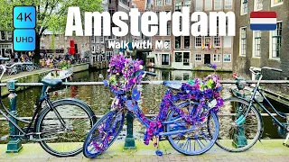 Amsterdam, Netherlands N L - Walking Tour  - 4K - Explore the City