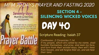 Day 40 Prayers MFM 70 Days Prayer and Fasting Programme 2020 Edition: Prayer Battle Dr. D.K. Olukoya