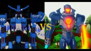 GUNDAM VIDAR VS GIPSY AVENGER! | Roblox Build a boat Mech Battle