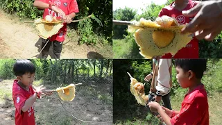 Bee Bite! Million Dollars Skill! Brave Young Man Millionaire Harvesting Honey Beehive by Hands